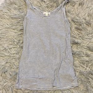 Black and white striped tank